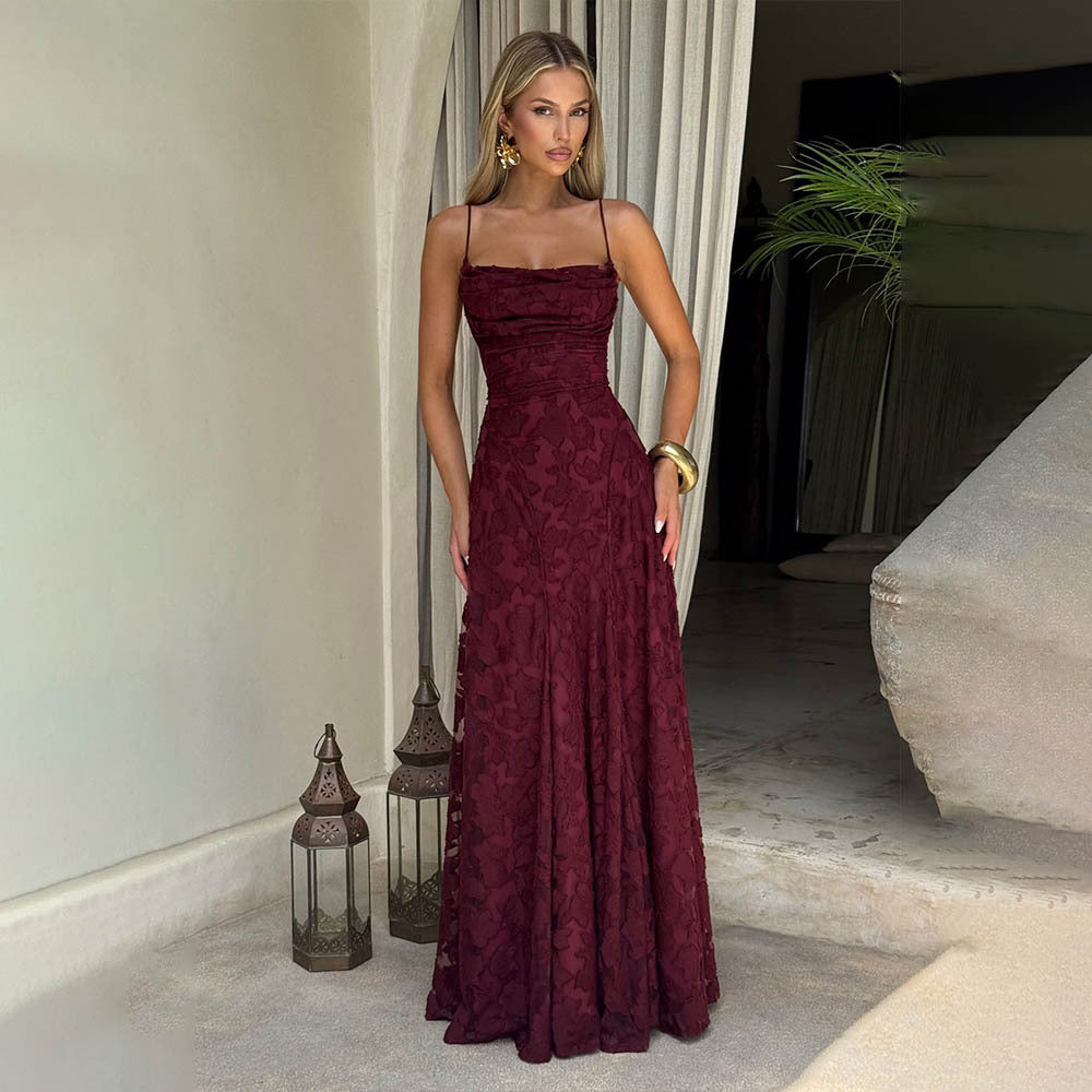 Luxe Backless Chiffon Maxi Dress