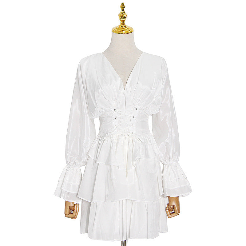 Luxe Deep V-Neck Mini Dress