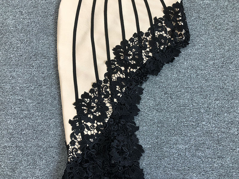 Midnight Lace Bandage Dress