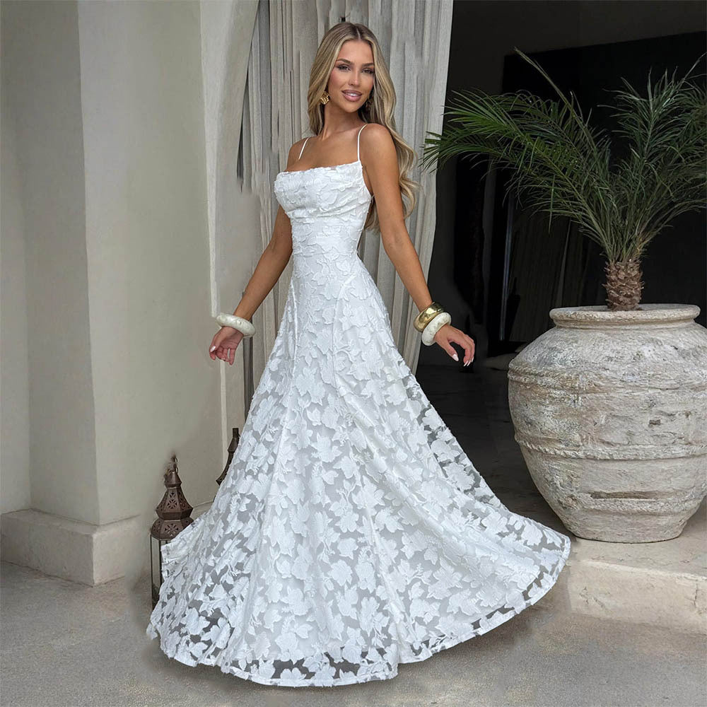 Luxe Backless Chiffon Maxi Dress