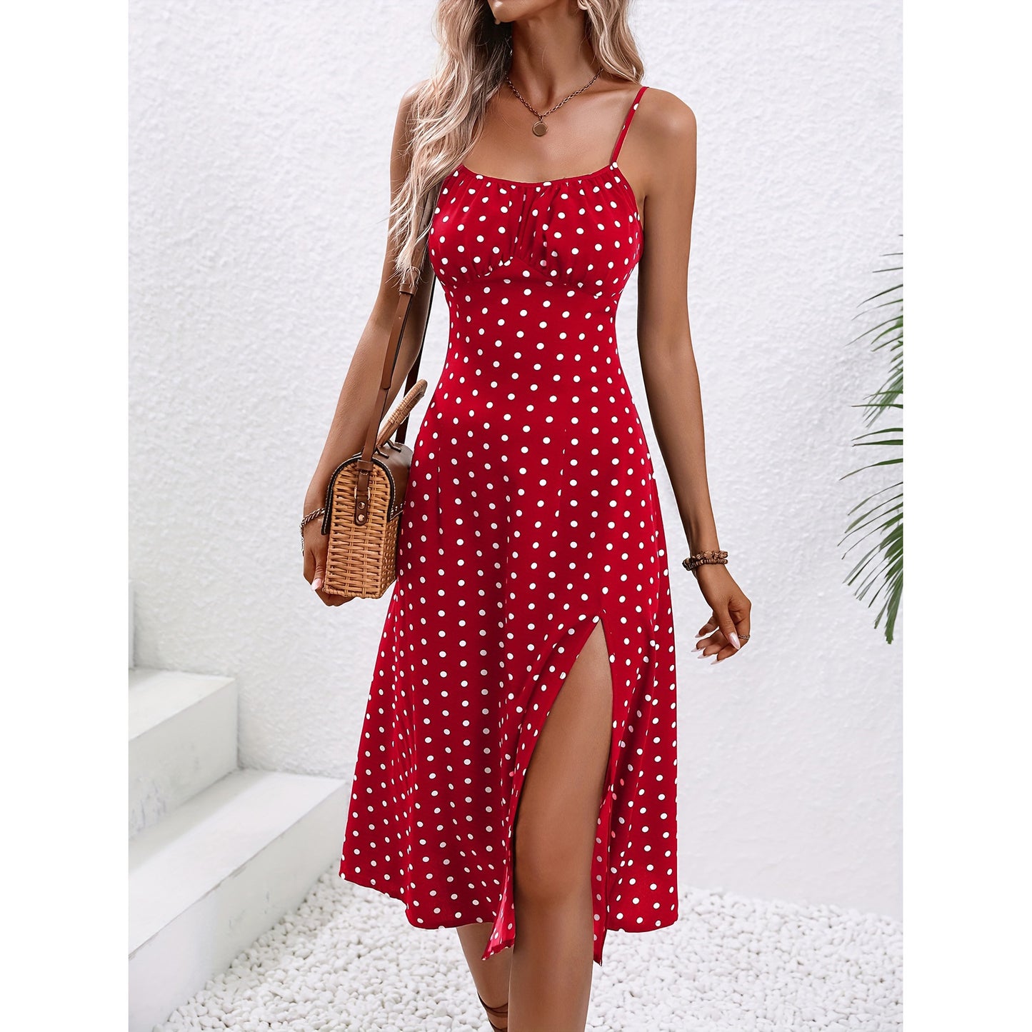 Luxe Polka Dot Maxi Dress