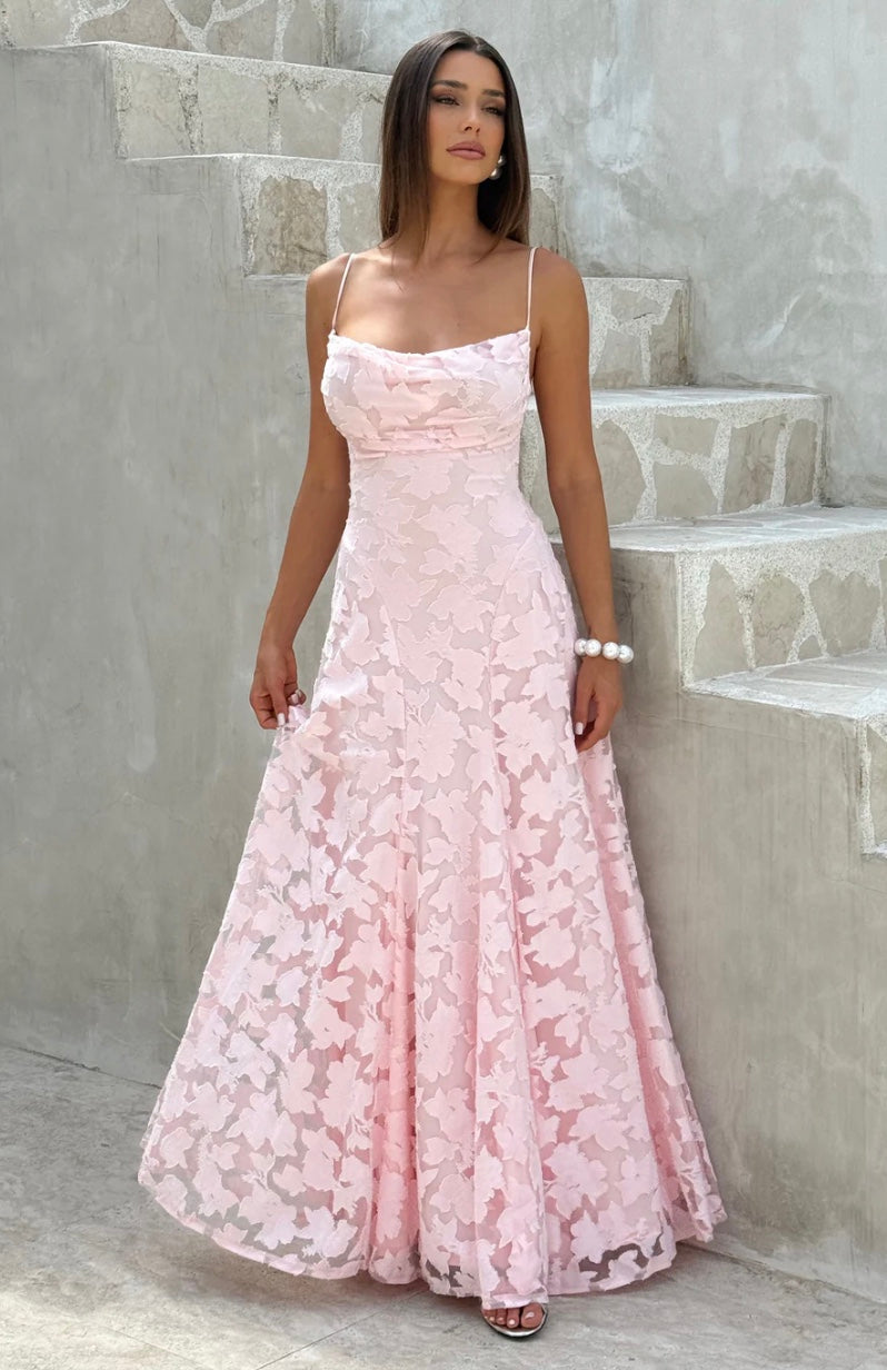 Luxe Backless Chiffon Maxi Dress
