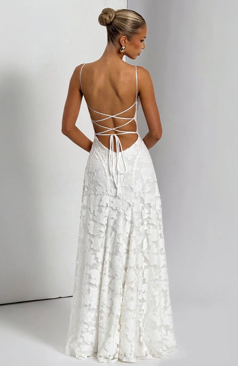 Luxe Backless Chiffon Maxi Dress