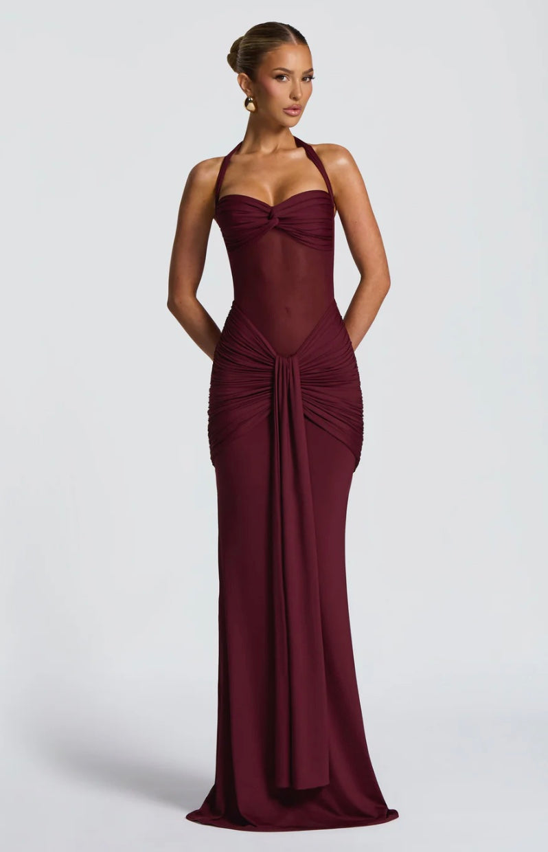 Luxe Ribbon Slim-Fit Sheath Dress