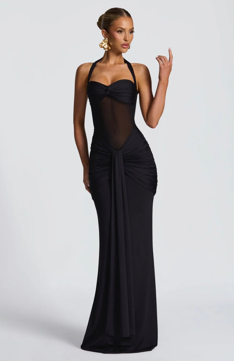 Luxe Ribbon Slim-Fit Sheath Dress