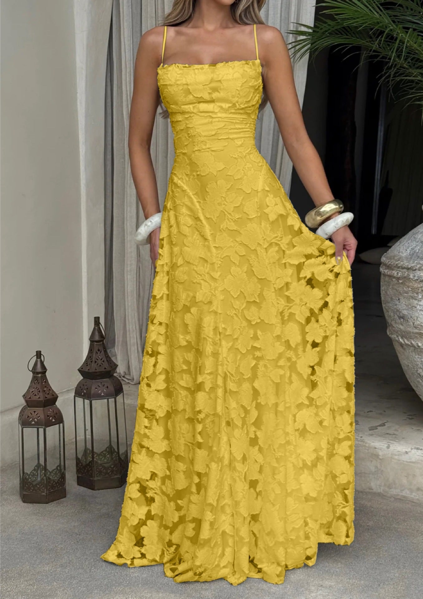 Luxe Backless Chiffon Maxi Dress