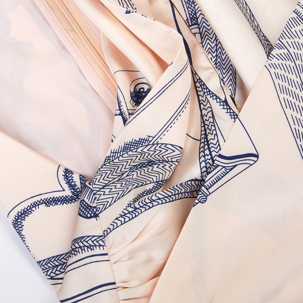 Luxe Printed Halterneck Dress