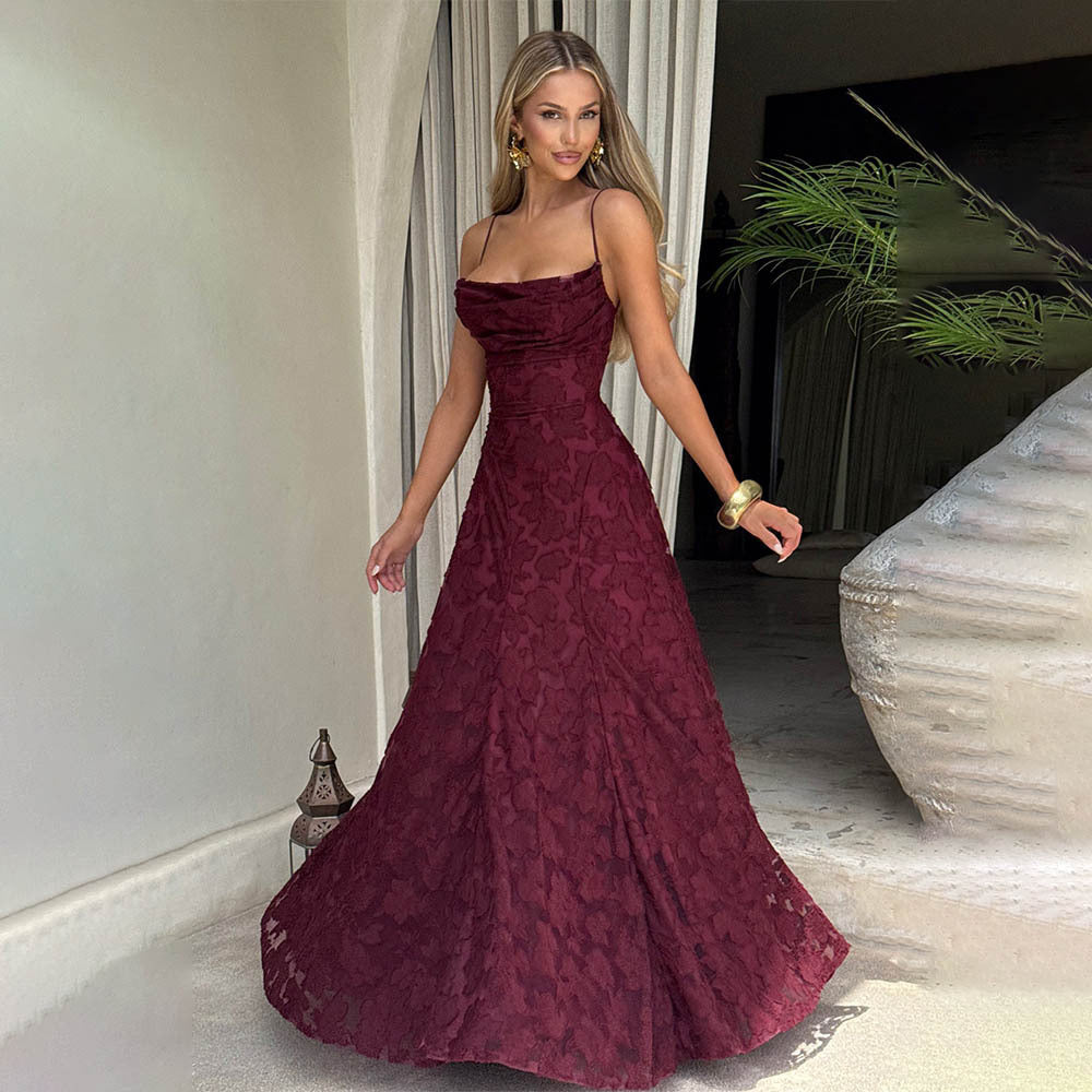 Luxe Backless Chiffon Maxi Dress