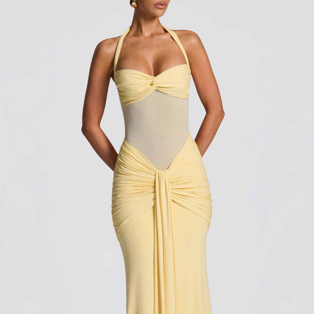 Luxe Ribbon Slim-Fit Sheath Dress