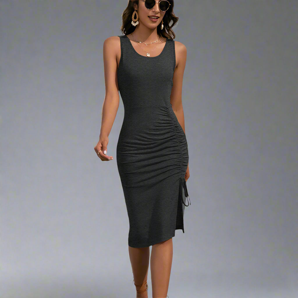 Luxe Ruched Knit Dress