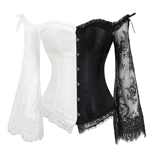 Nocturne Long-Sleeve Lace Corset
