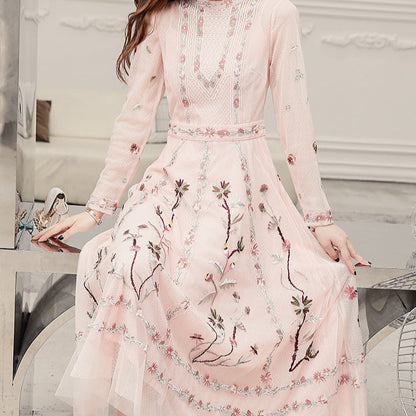 Luxe Embroidered Midi Dress