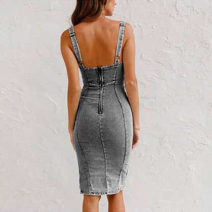 Luxe Denim Bodycon Dress