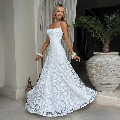 Luxe Backless Chiffon Maxi Dress
