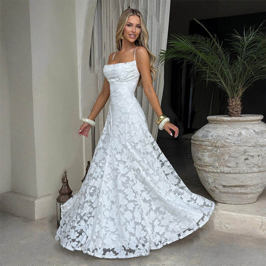 Luxe Backless Chiffon Maxi Dress