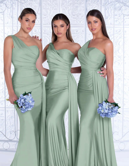 Elegant One-Shoulder Mermaid Gown
