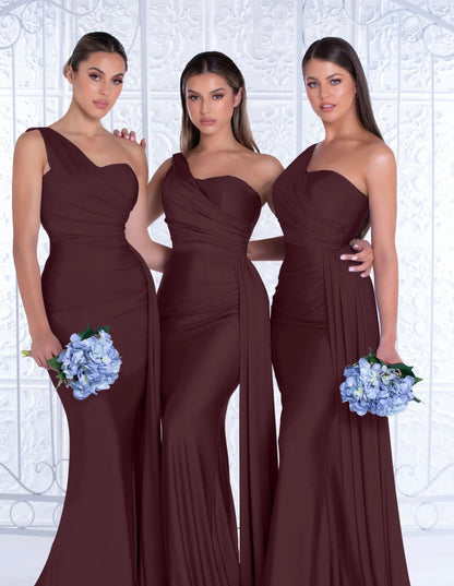 Elegant One-Shoulder Mermaid Gown