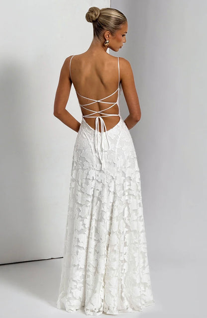 Luxe Backless Chiffon Maxi Dress